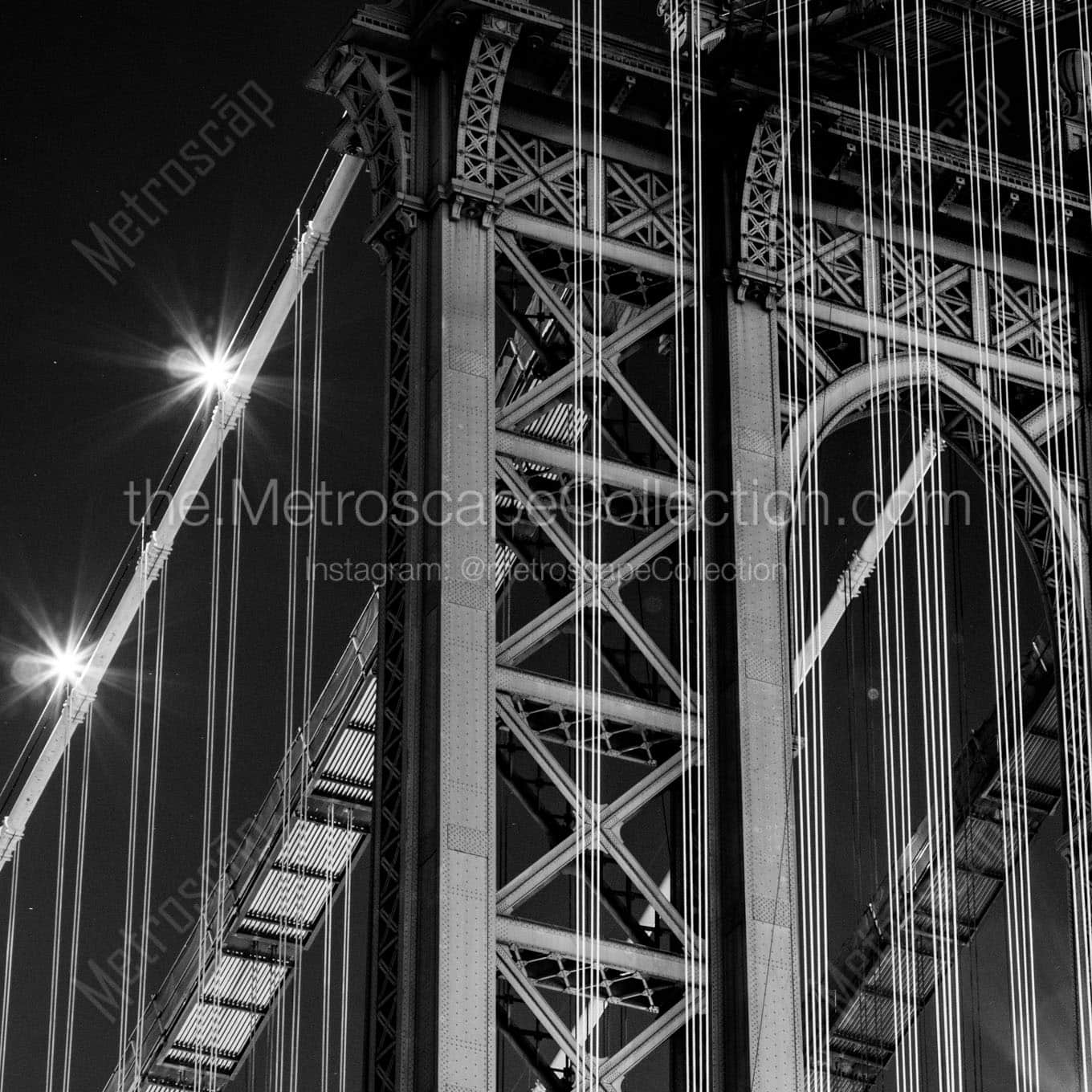 close up manhattan bridge Black & White Office Art