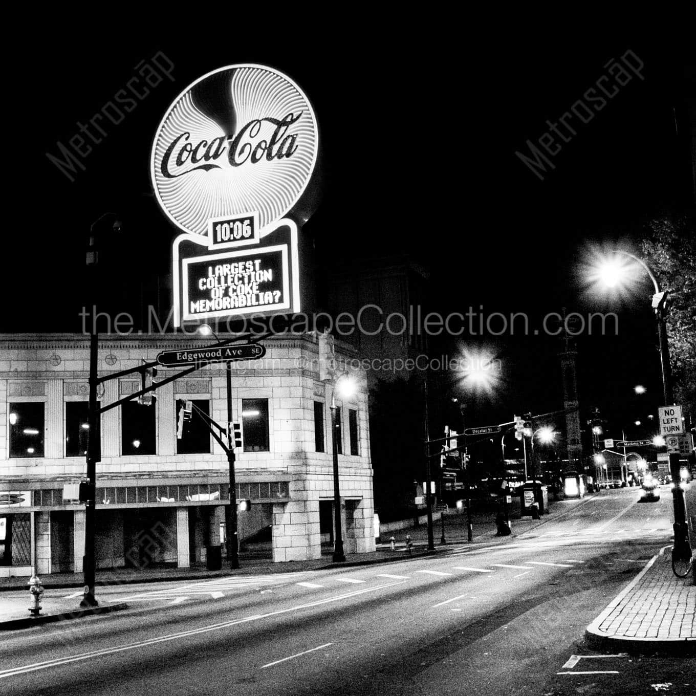 coca cola sign Black & White Office Art