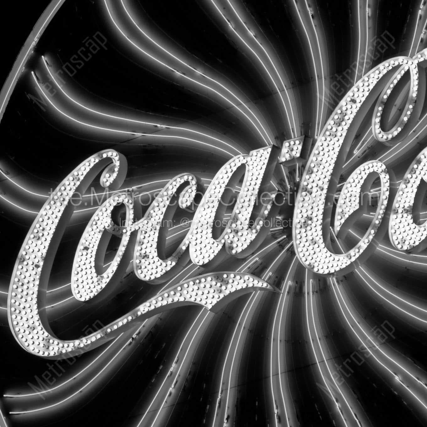 coca cola sign Black & White Office Art