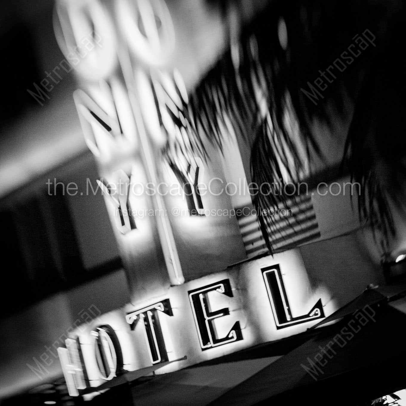 colony hotel sign Black & White Office Art