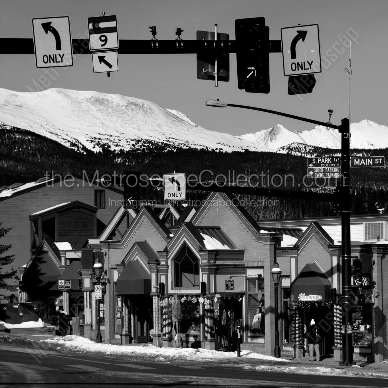 colorado state route 9 breckenridge Black & White Office Art