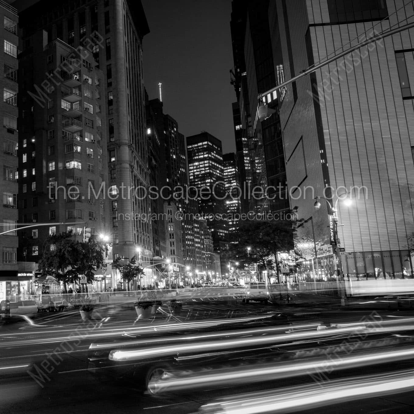 columbus circle broadway Black & White Office Art