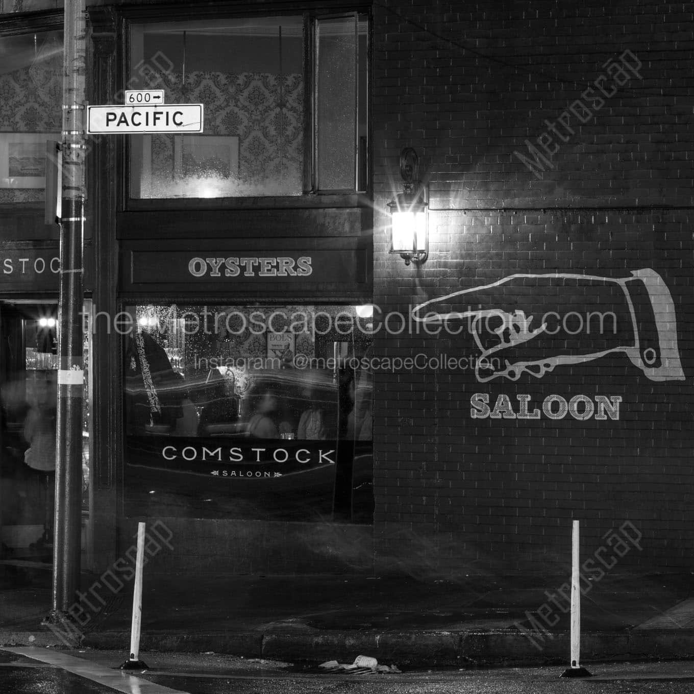 comstock saloon Black & White Office Art