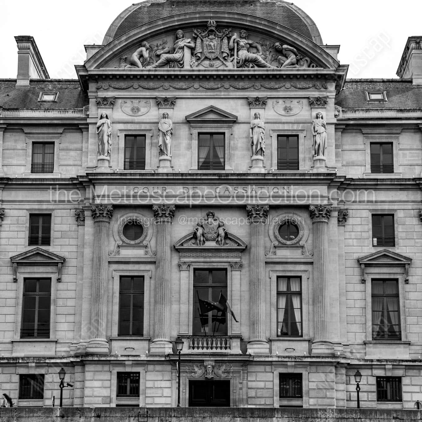 cour de cassation french supreme court building Black & White Office Art