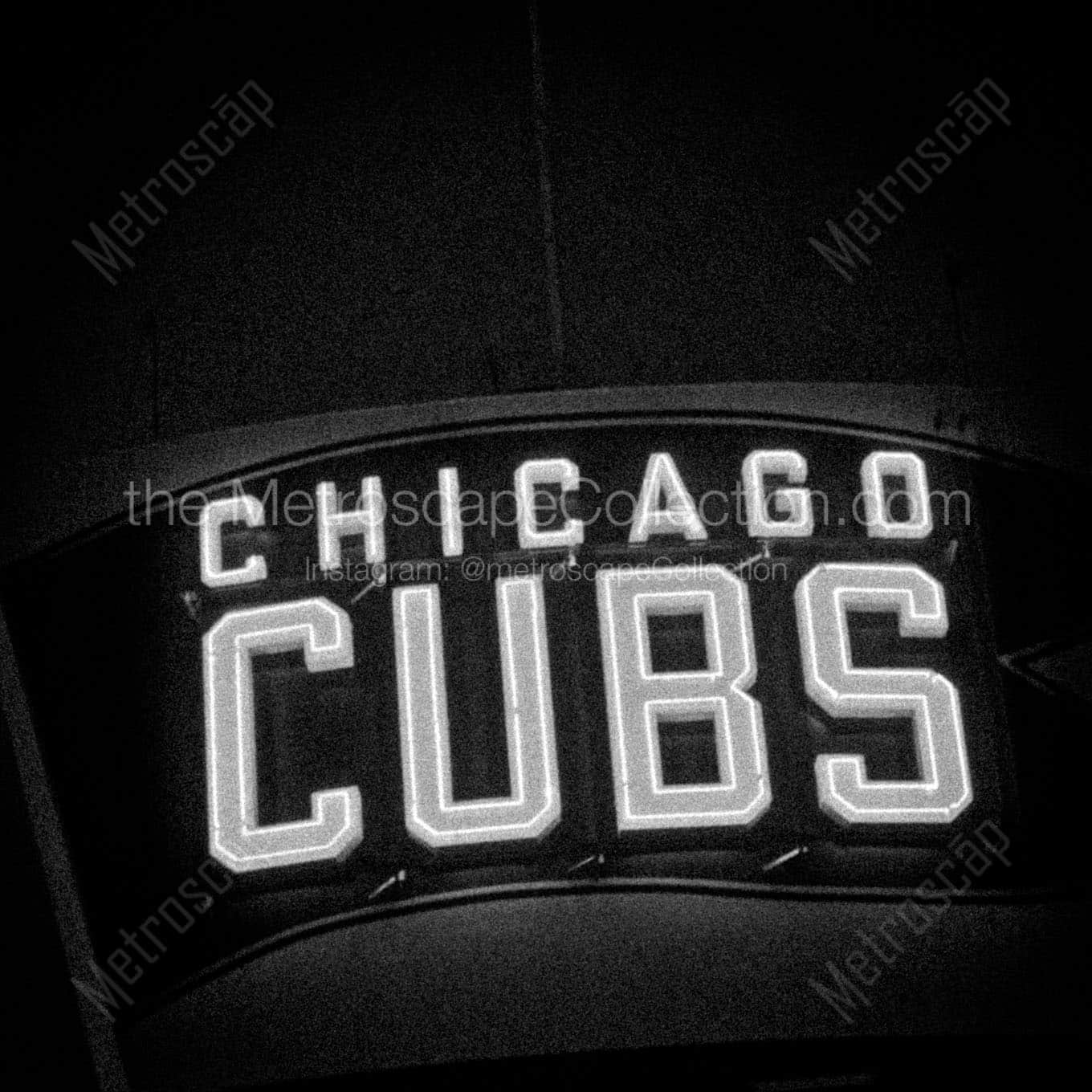 cubs sign waveland ave sheffield wrigley field Black & White Office Art