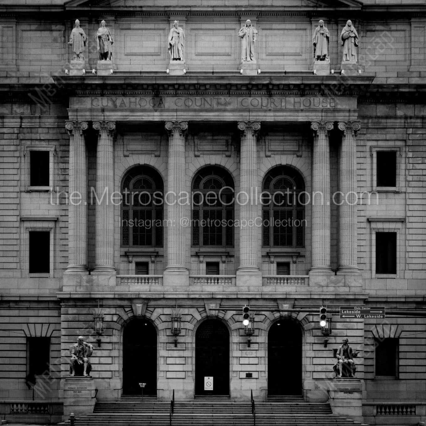 cuyahoga county court house Black & White Office Art