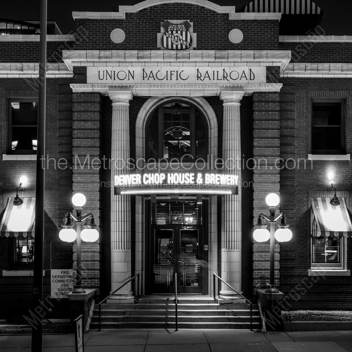 denver chop house at night Black & White Office Art