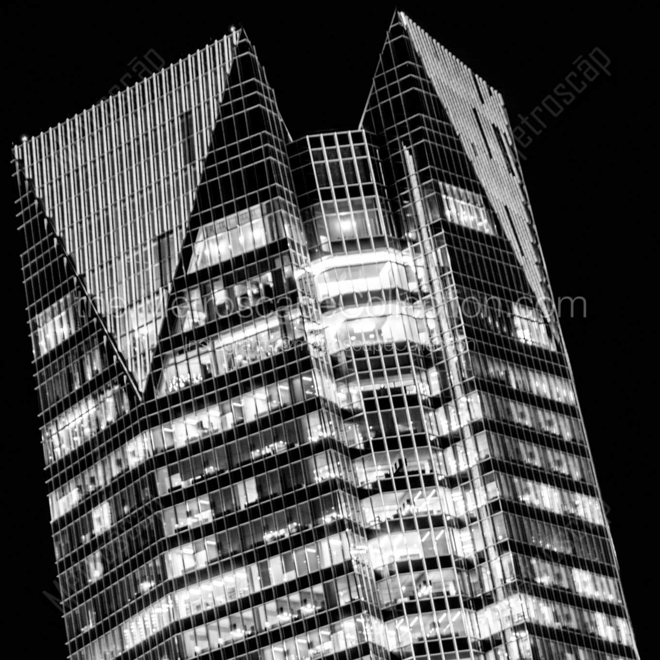 devon energy tower at night Black & White Office Art
