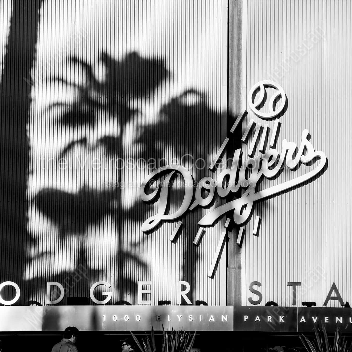 dodger stadium elysian park Black & White Office Art