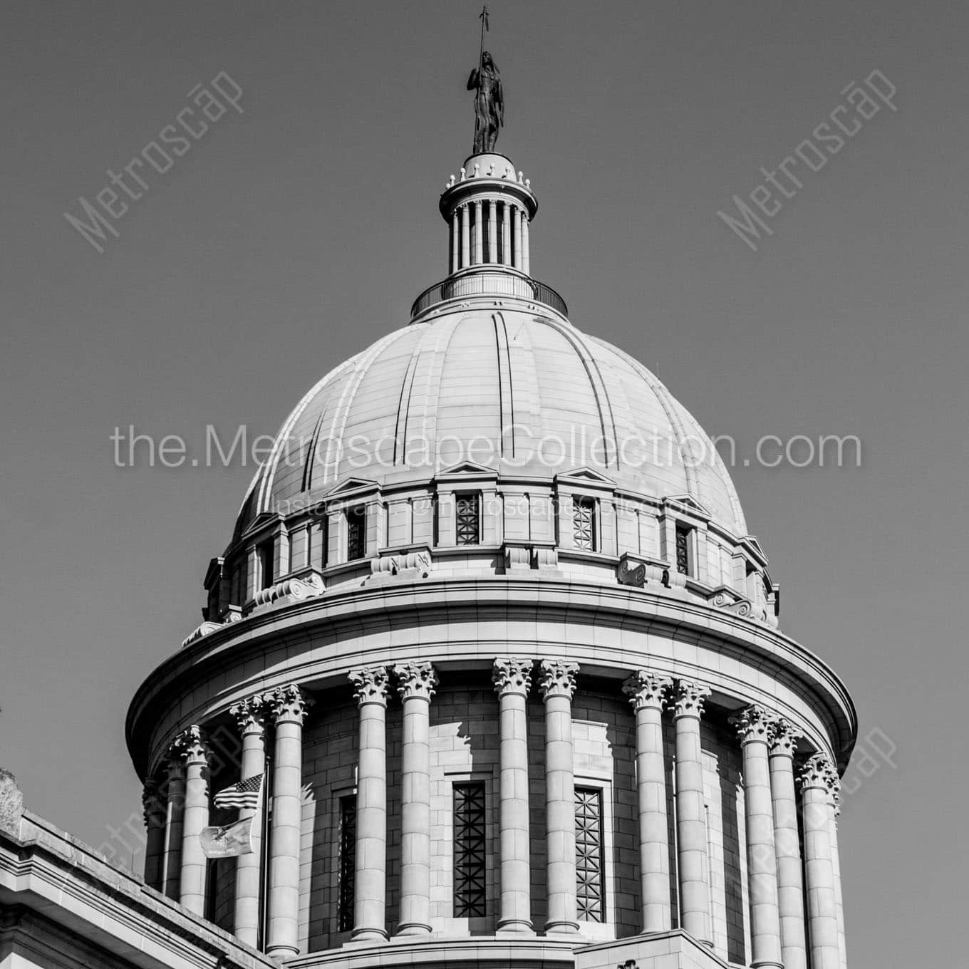 dome of oklahoma capitol Black & White Office Art