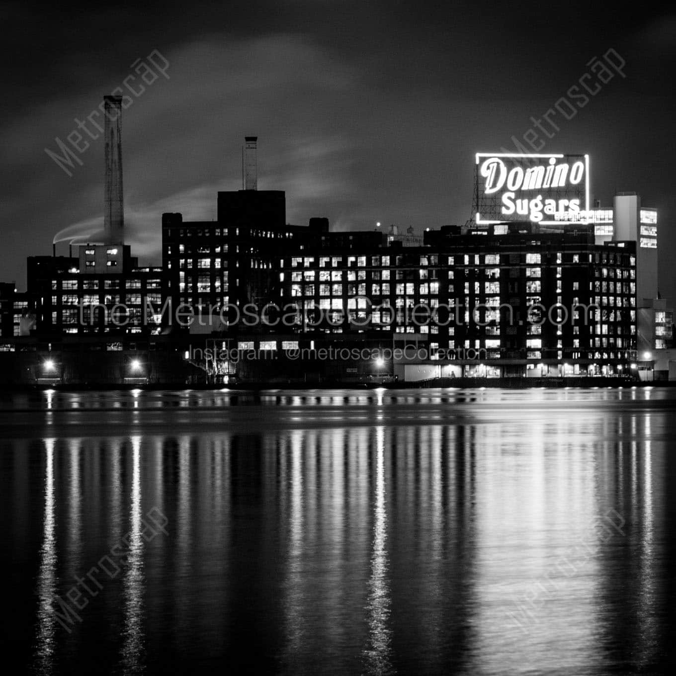 domino sugars factory inner harbor Black & White Office Art