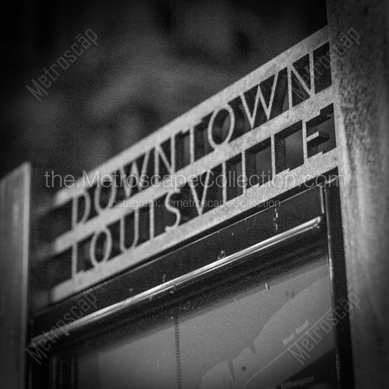 downtown louisville iron work Black & White Office Art