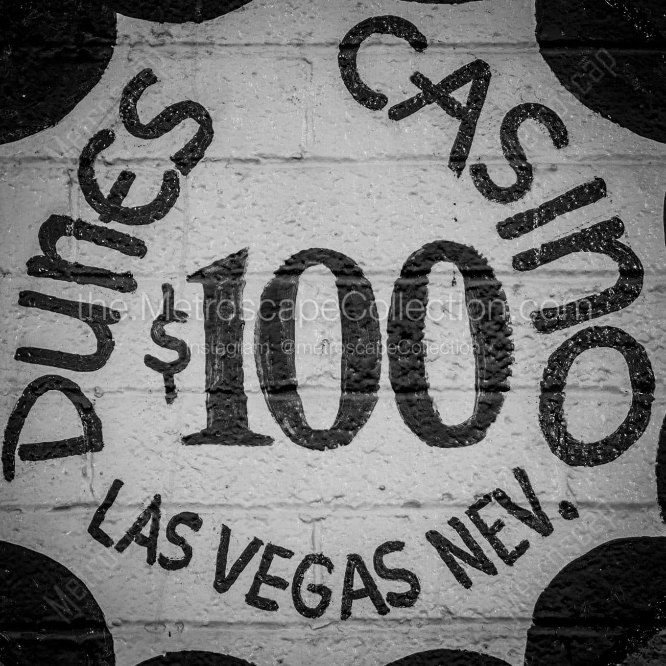 dunes casino chip wall mural Black & White Office Art