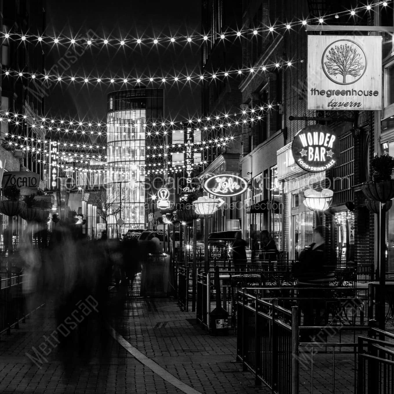 east fourth street downtown cleveland Black & White Office Art