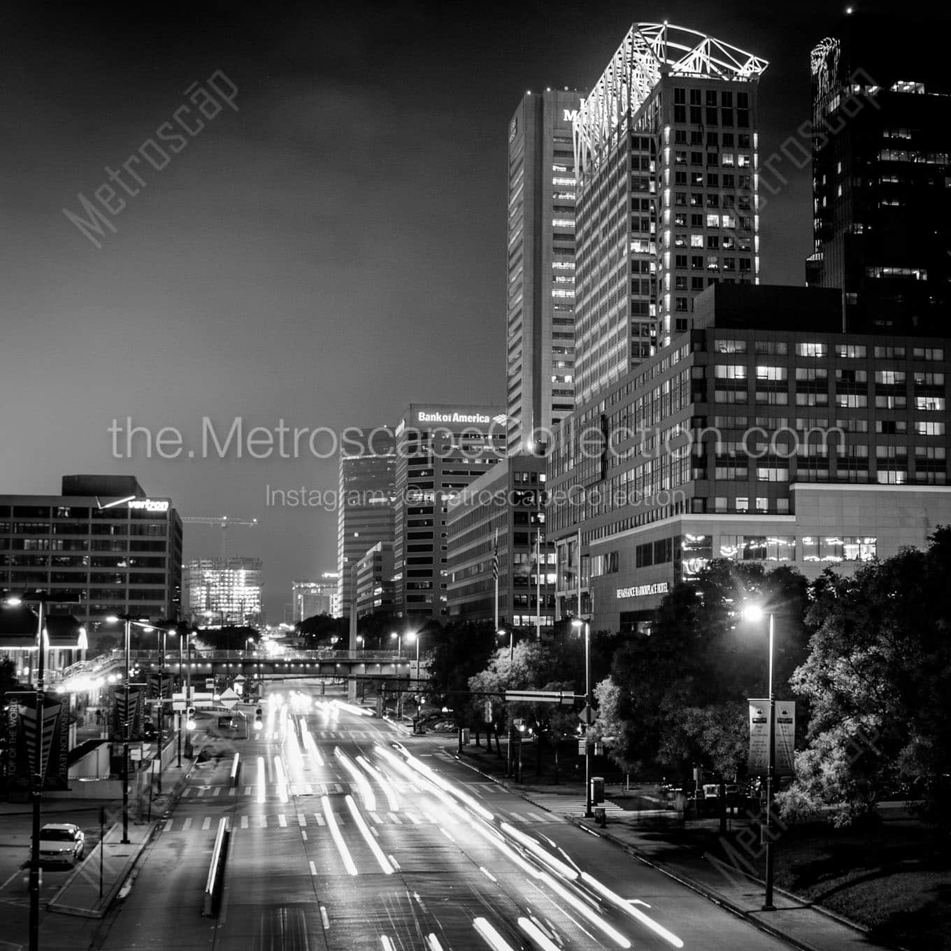 east pratt street traffic Black & White Office Art