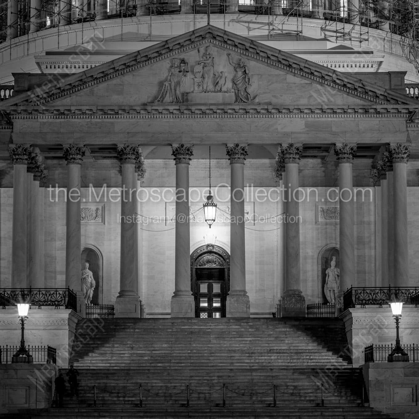 east side us capitol building at night Black & White Office Art