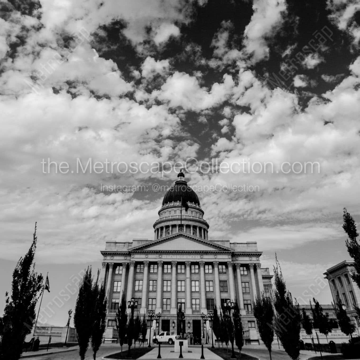 eastside of utah capitol building Black & White Office Art