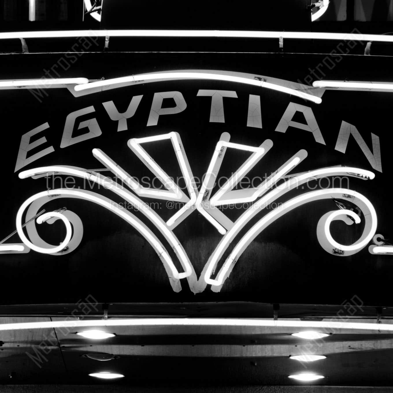egyptian theater Black & White Office Art