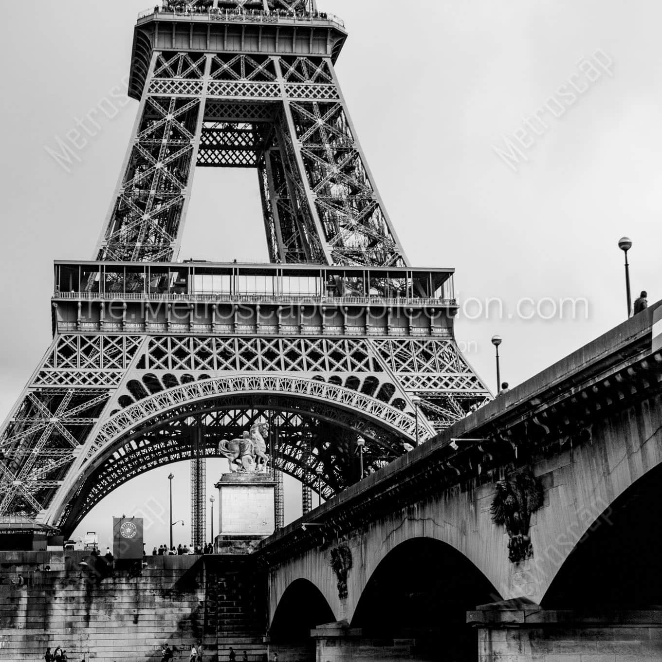 eiffel tower base Black & White Office Art