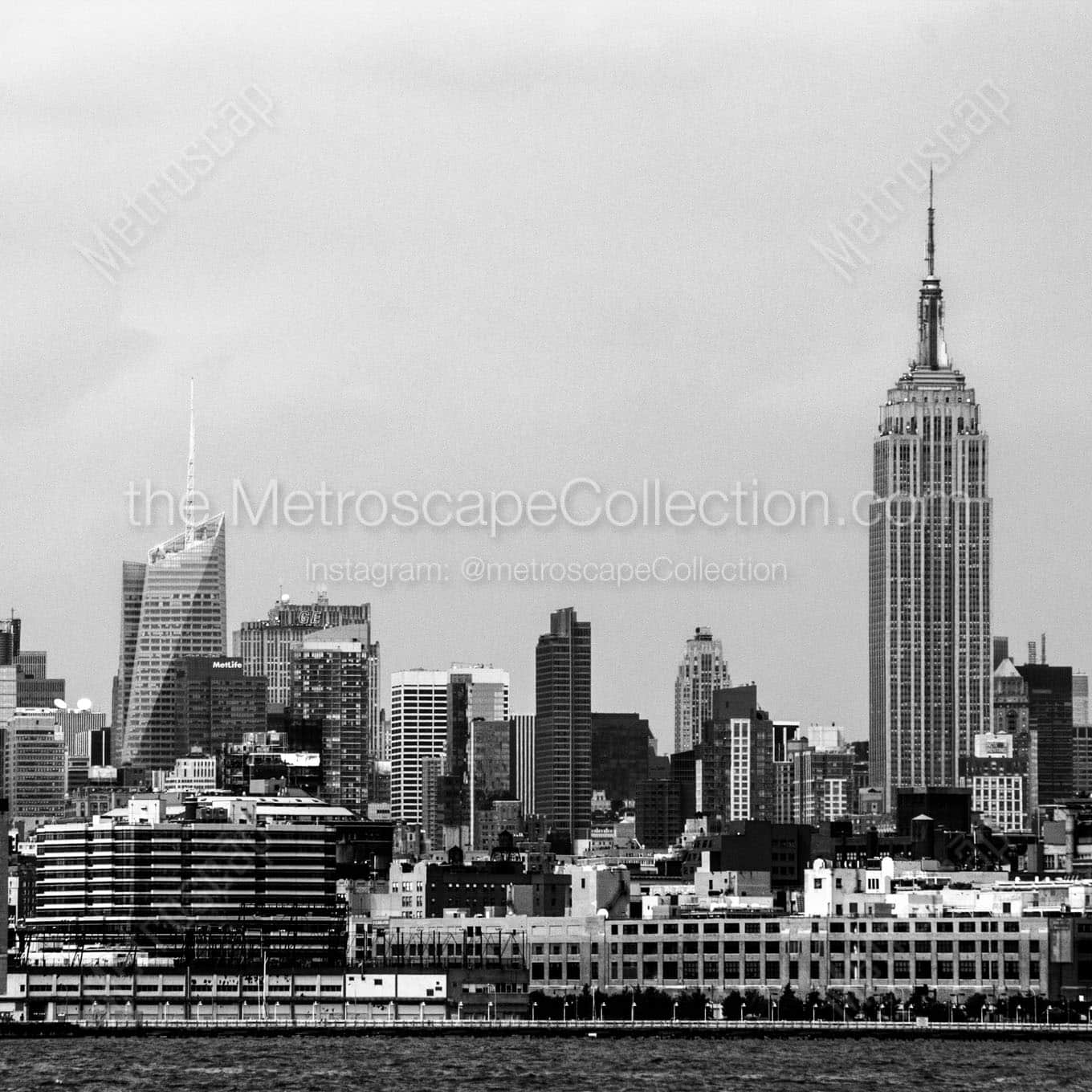 empire state building midtown Black & White Office Art