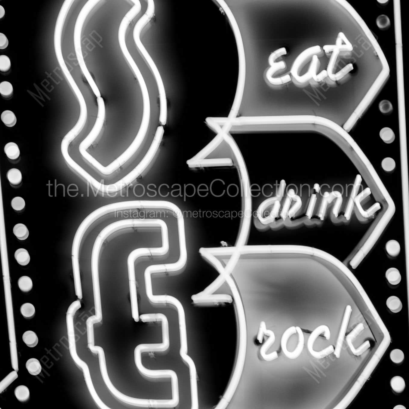 essentials of life neon sign Black & White Office Art