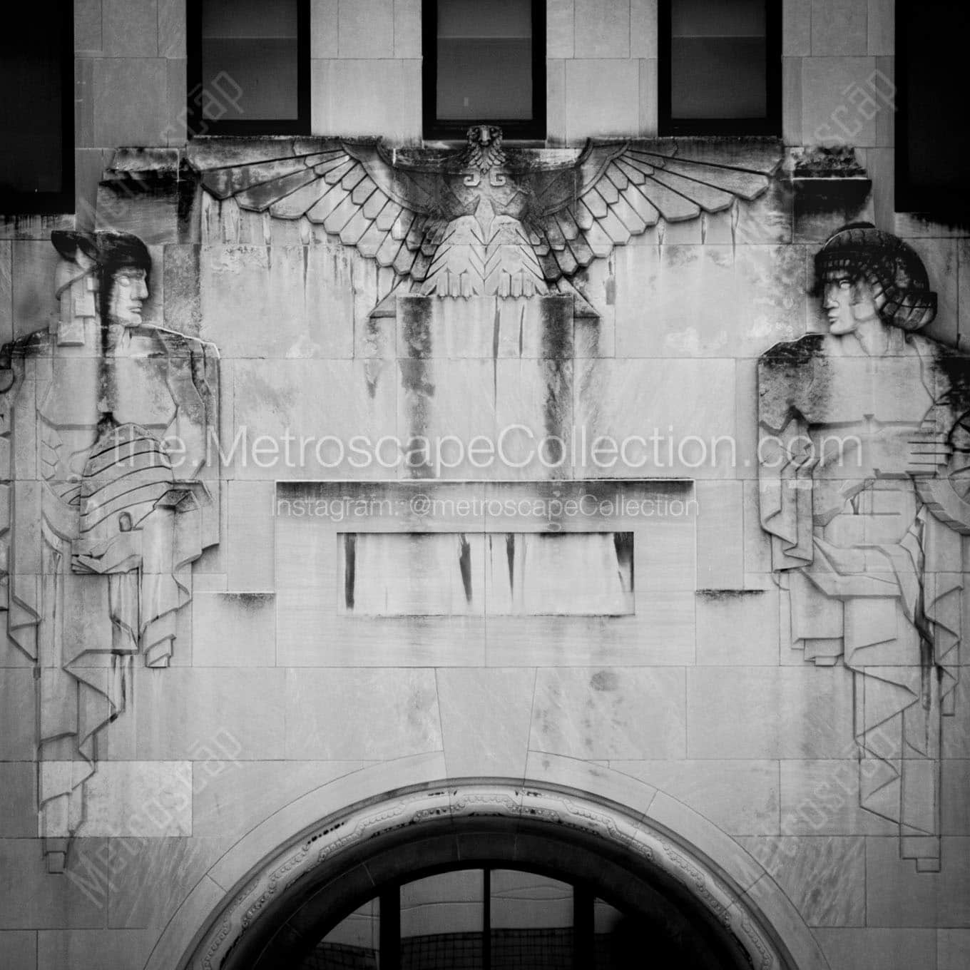 etchings on pnc bank building Black & White Office Art