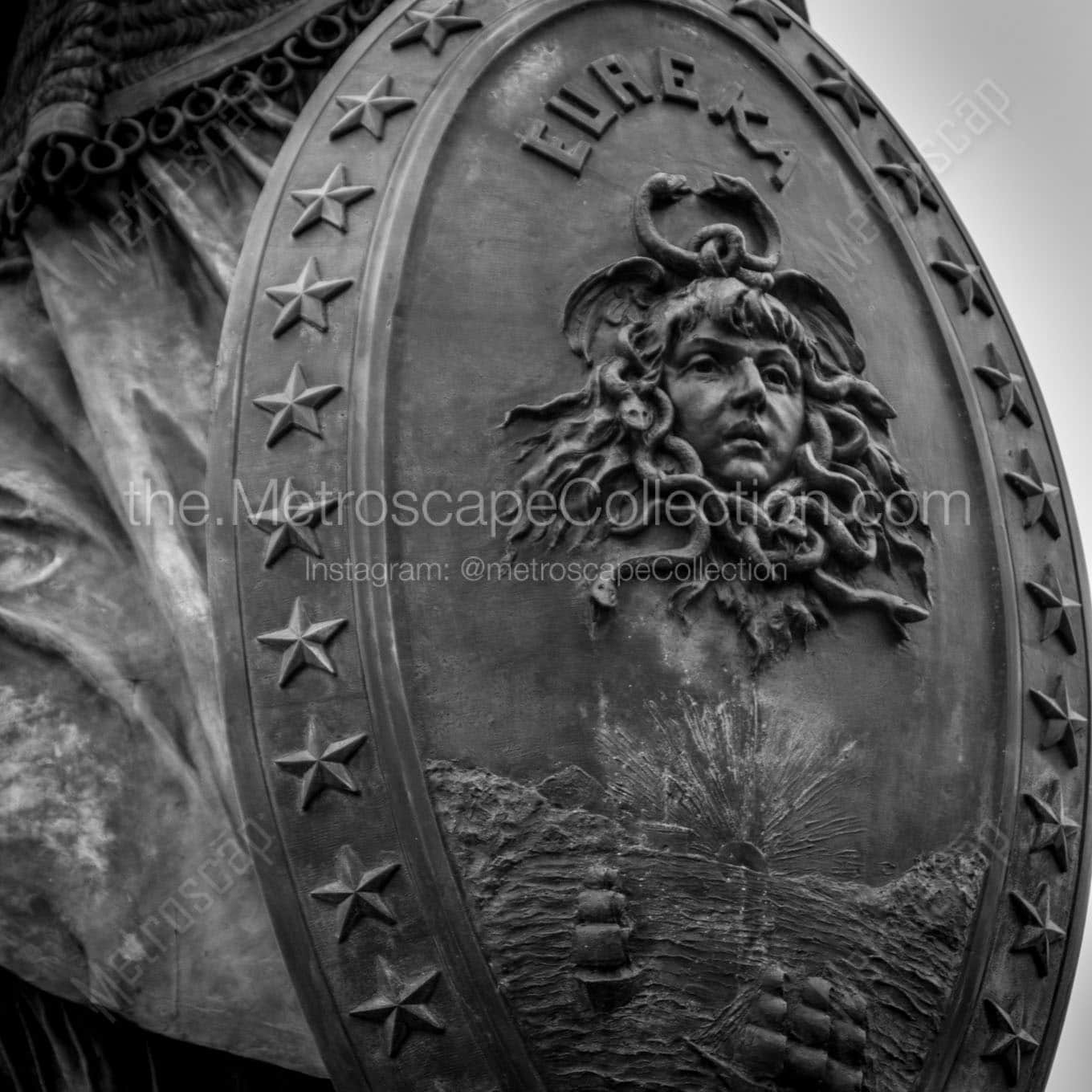 eureka shield pioneer monument Black & White Office Art