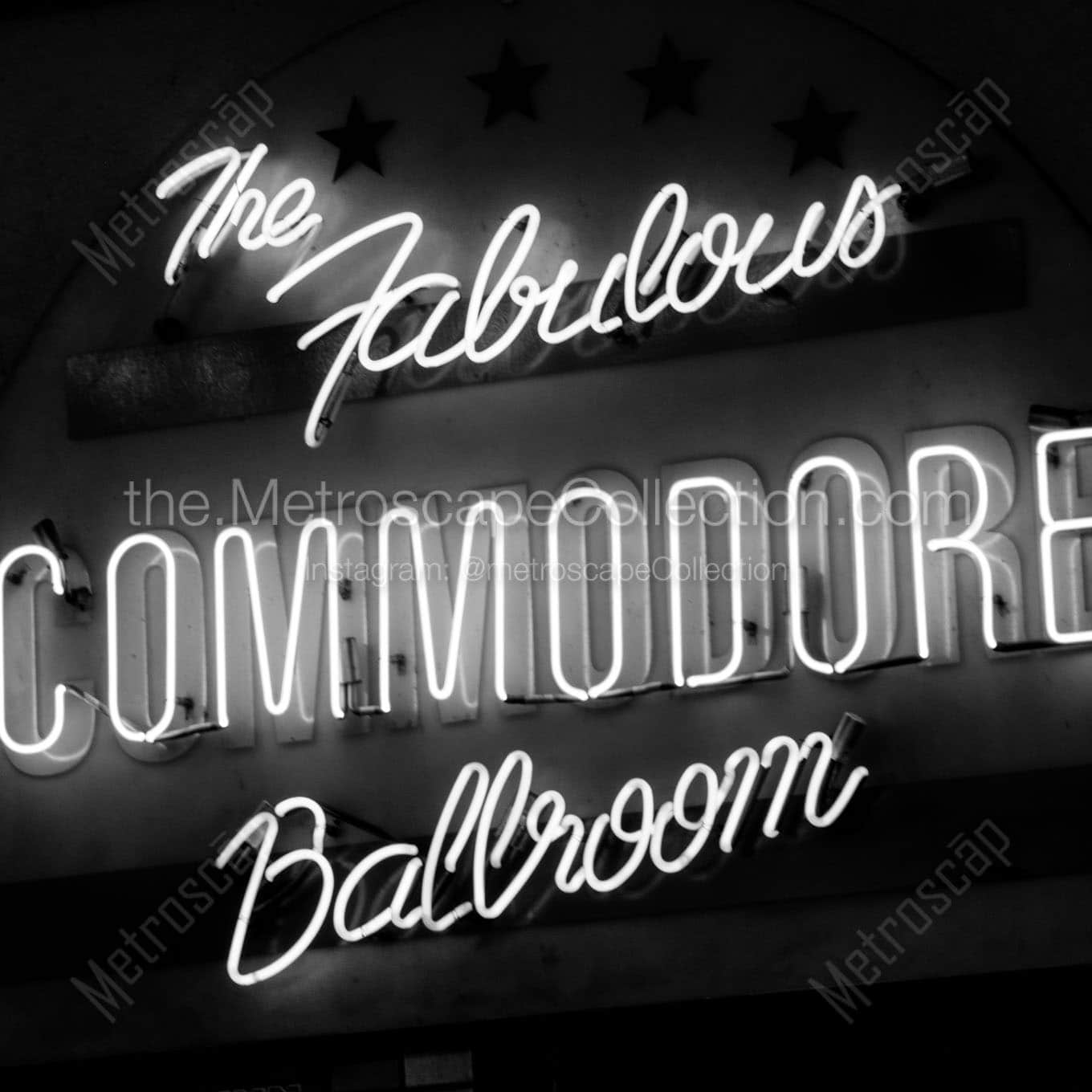 fabulous commodore ballroom Black & White Office Art