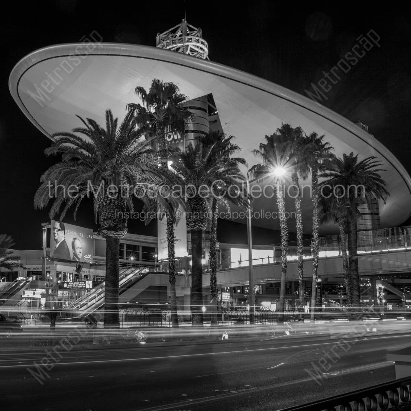 fashion show mall at night Black & White Office Art