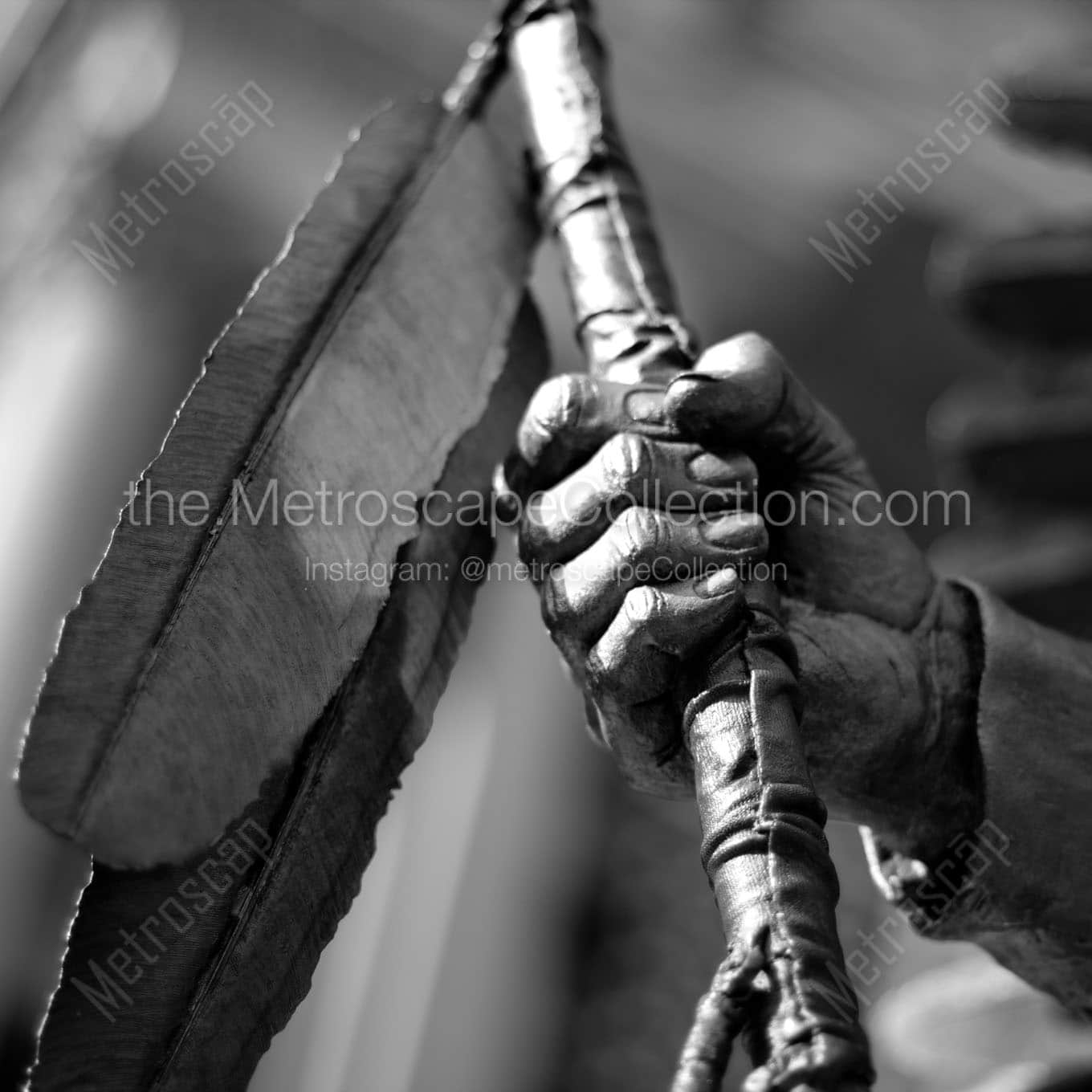 feathers on washakie statue Black & White Office Art