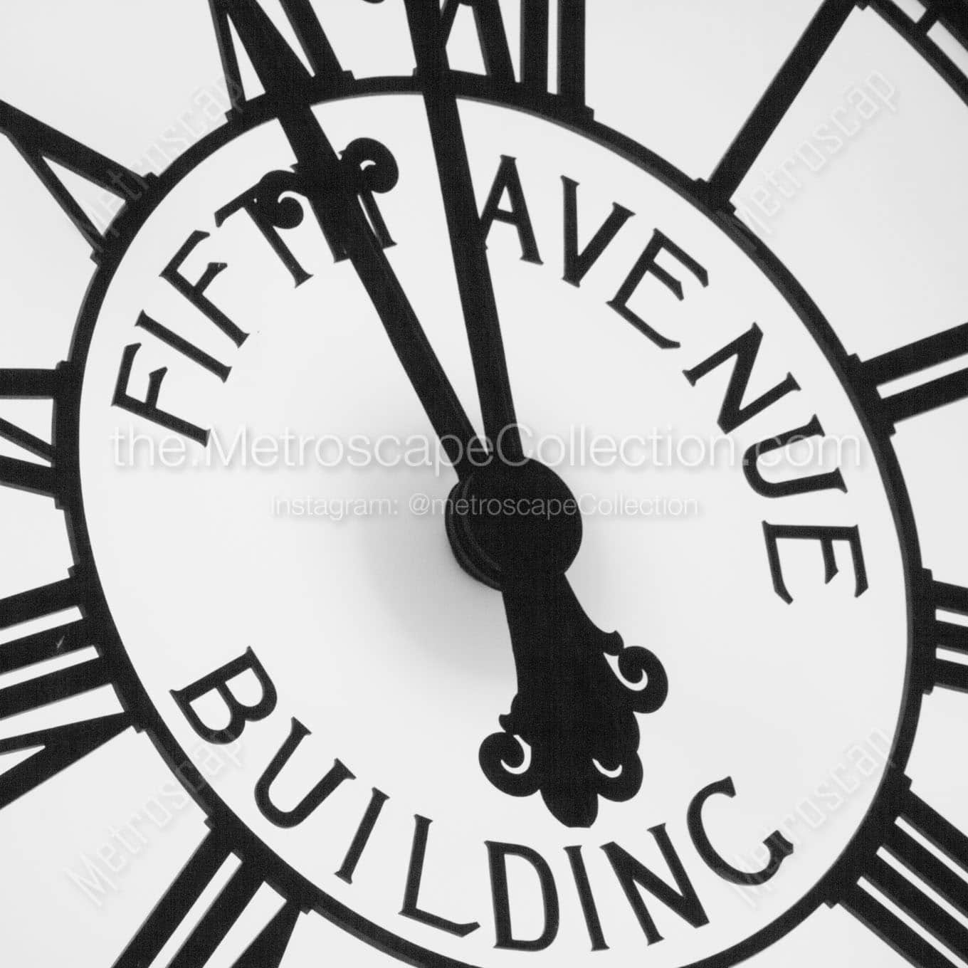 fifth avenue building clock face Black & White Office Art