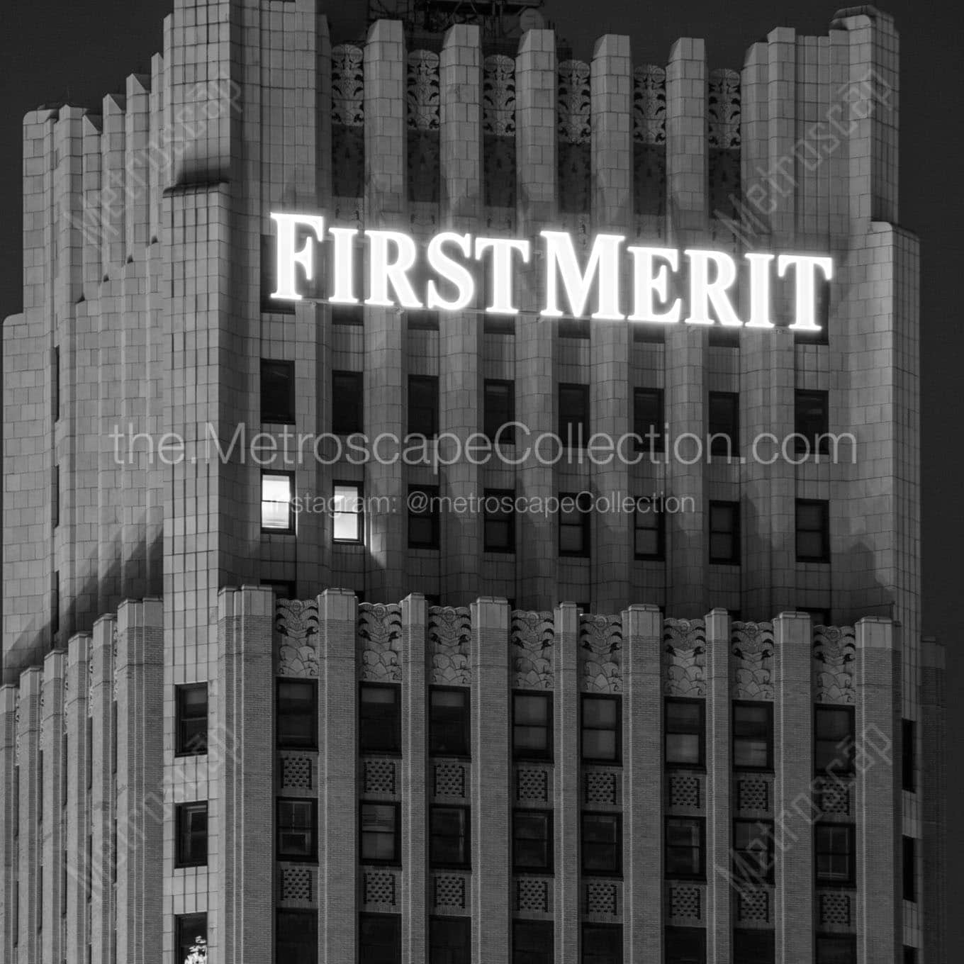 first merit building akron Black & White Office Art