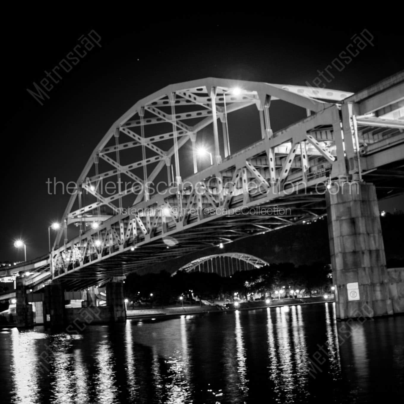 fort duquense bridge over allegheny river Black & White Office Art