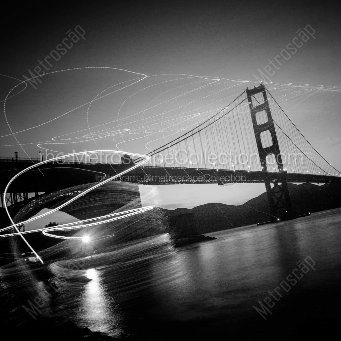 fort point and gg bridge Black & White Office Art