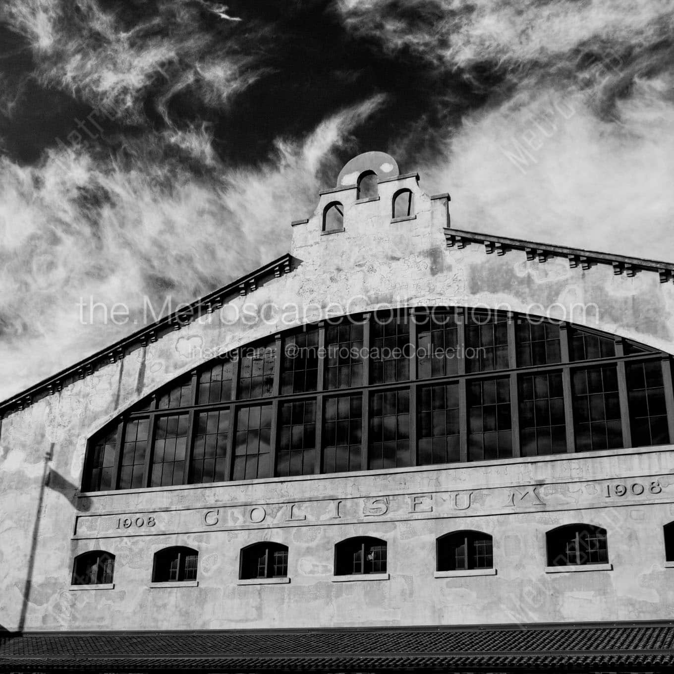 fort worth coliseum Black & White Office Art