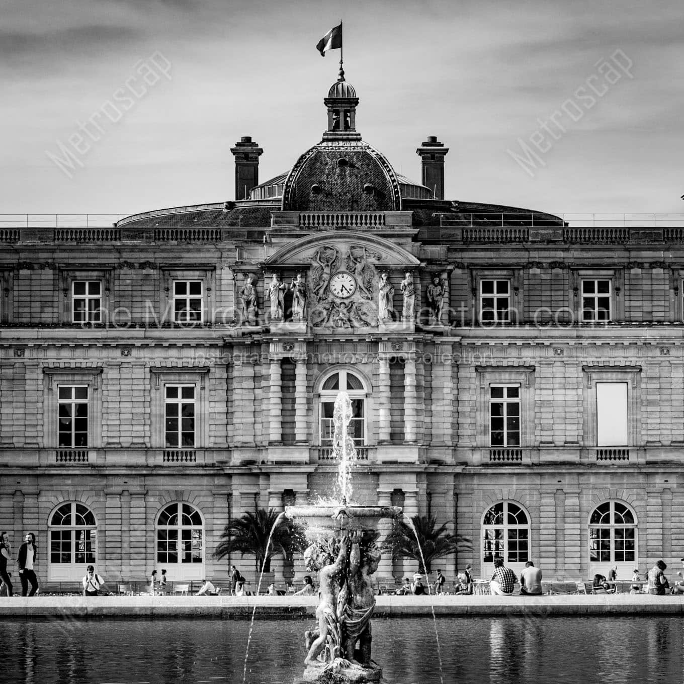 french senat building Black & White Office Art
