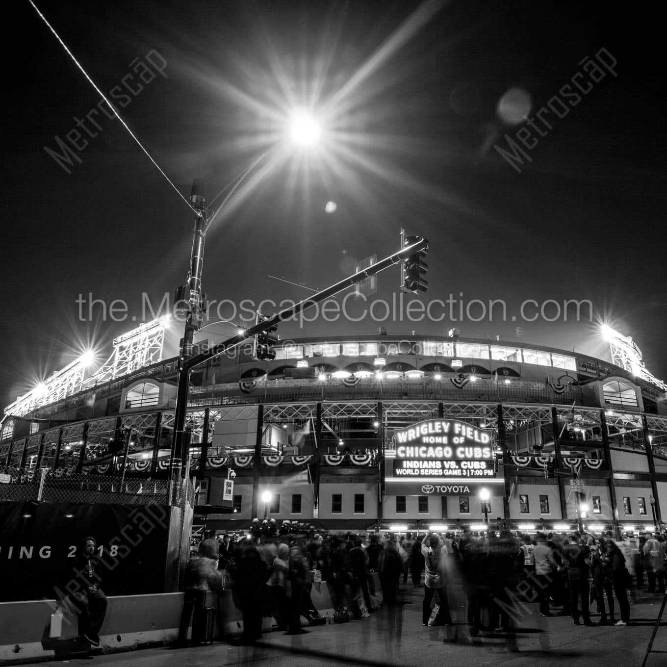 friendly confines 2016 world series Black & White Office Art