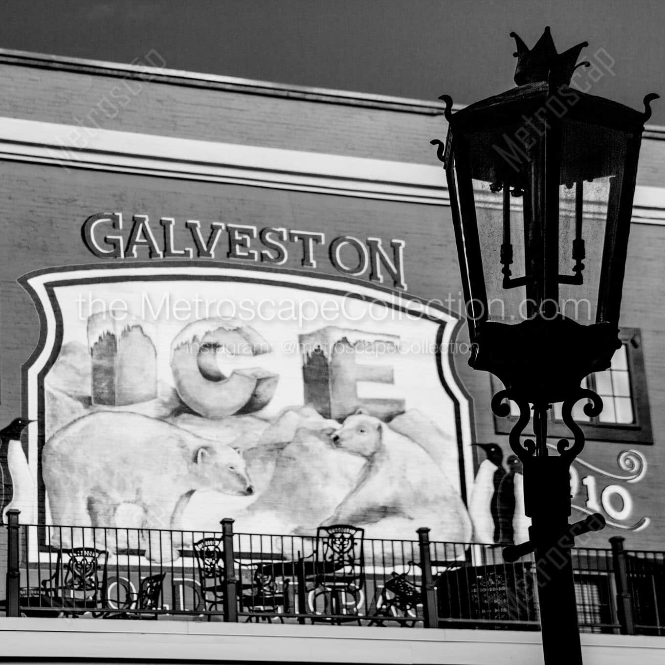 galveston ice cold storage warehouse Black & White Office Art