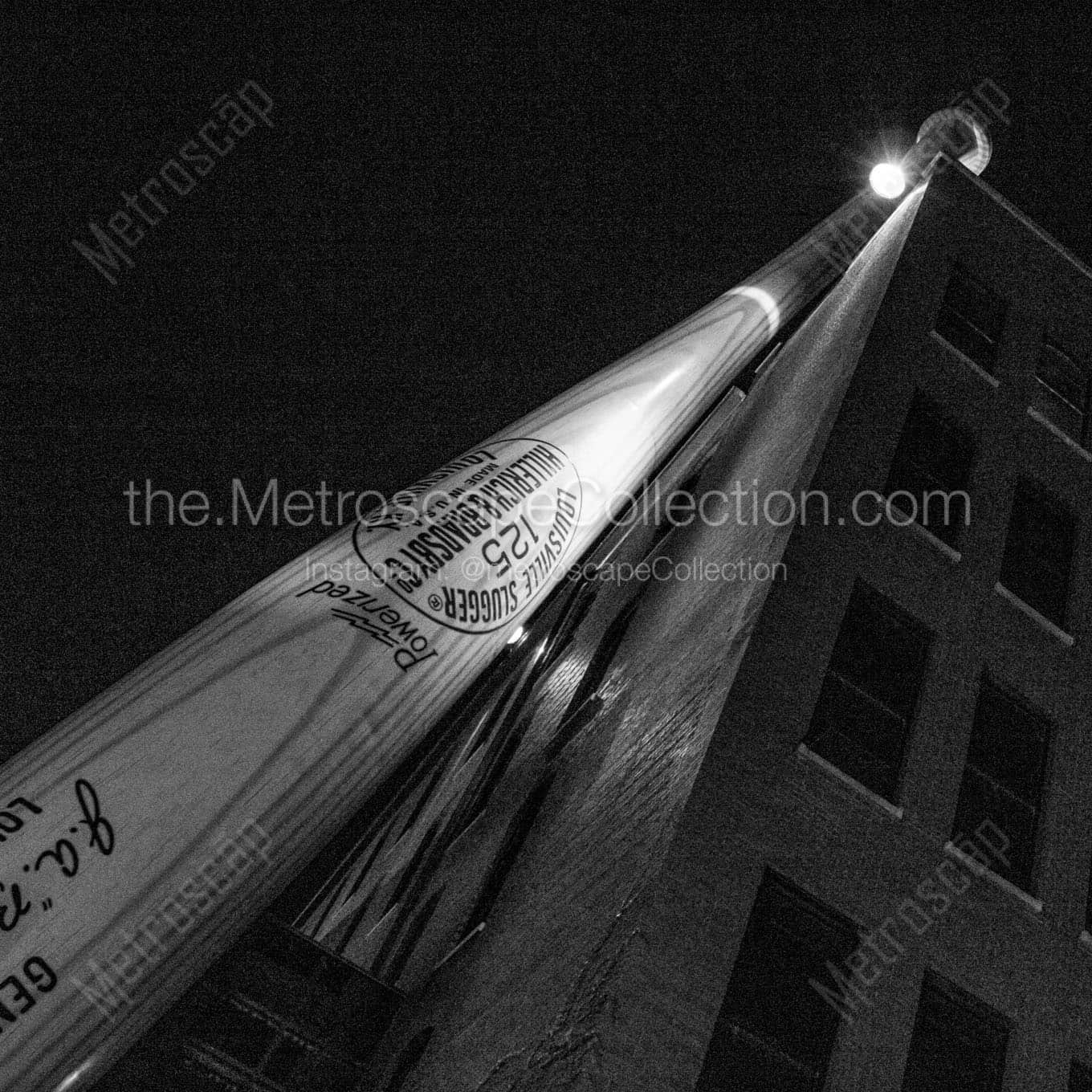giant louisville slugger bat Black & White Office Art
