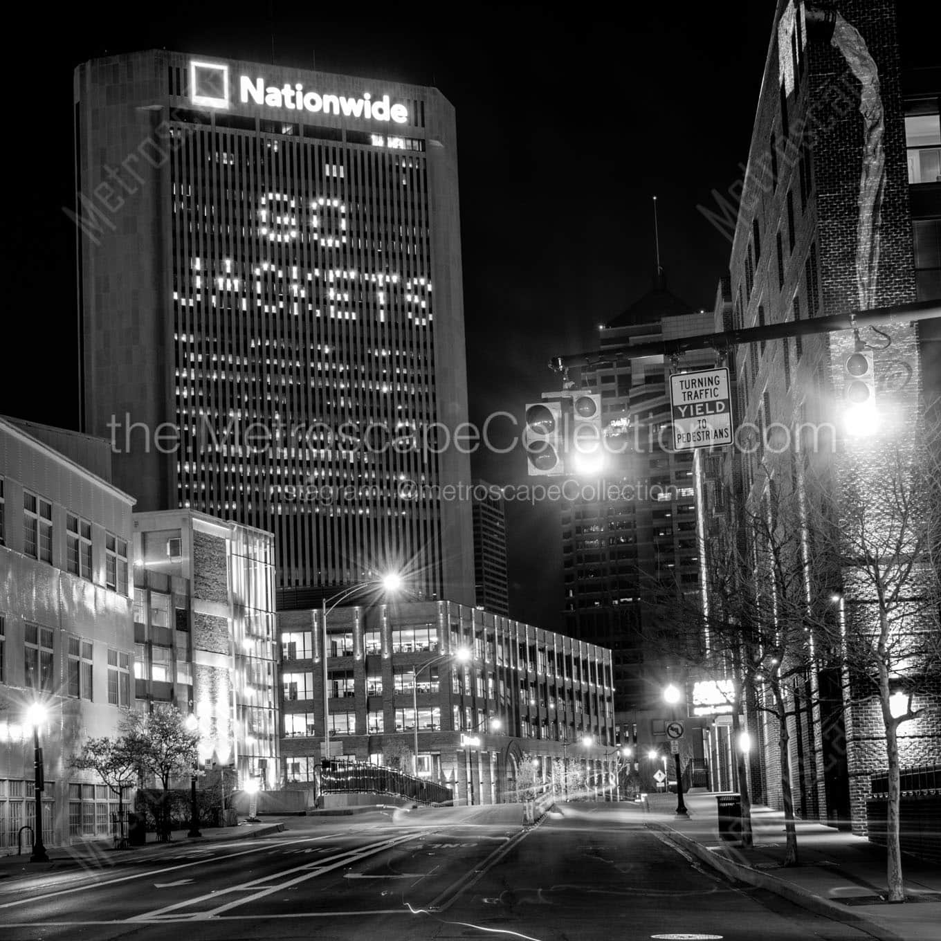 go jackets in nationwide building Black & White Office Art