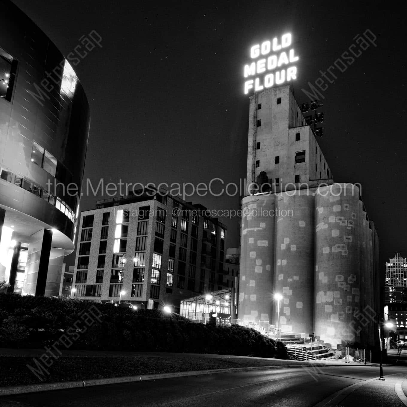 gold medal flour sign Black & White Office Art