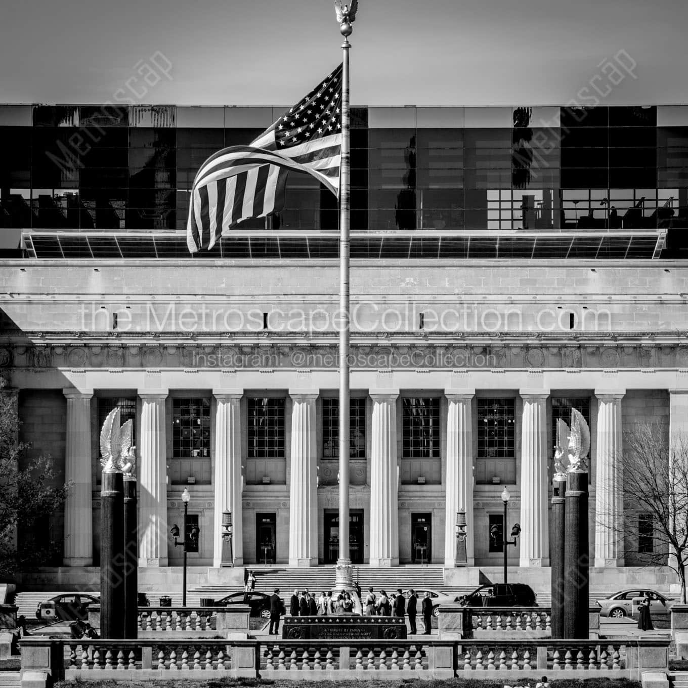 golden eagles indiana world war memorial Black & White Office Art