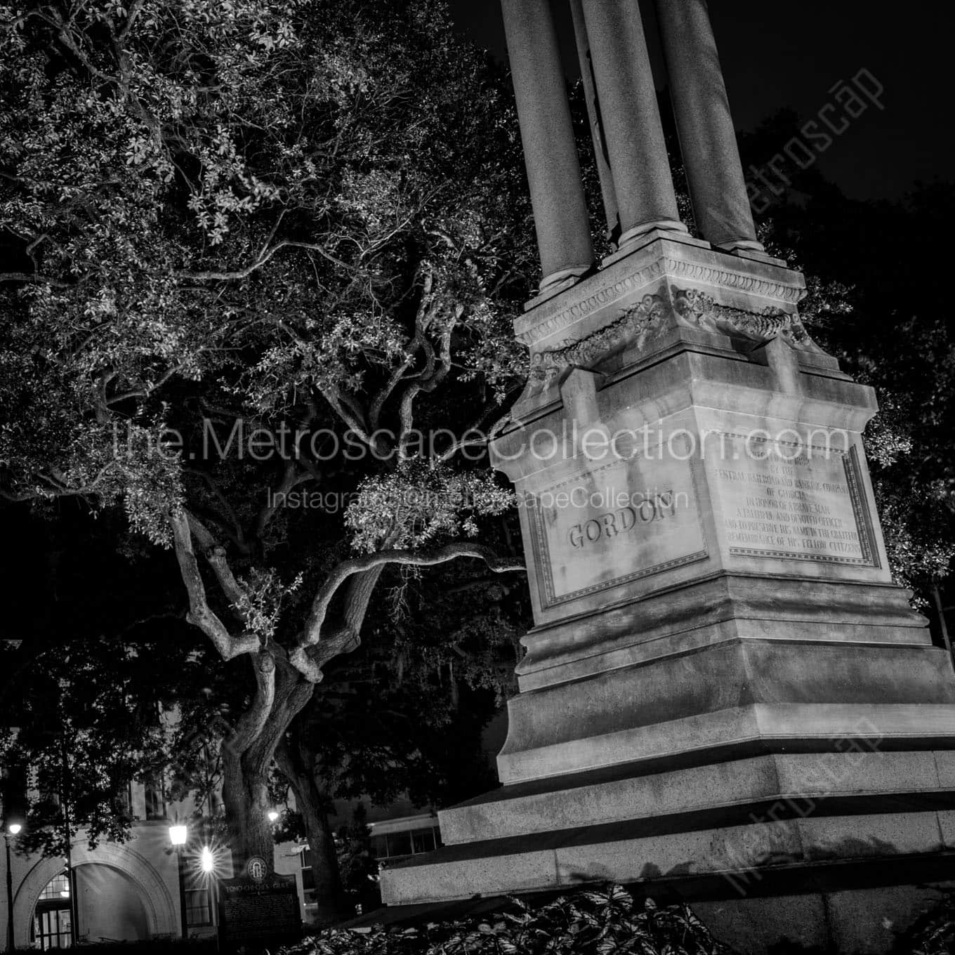 gordon monument wright square Black & White Office Art