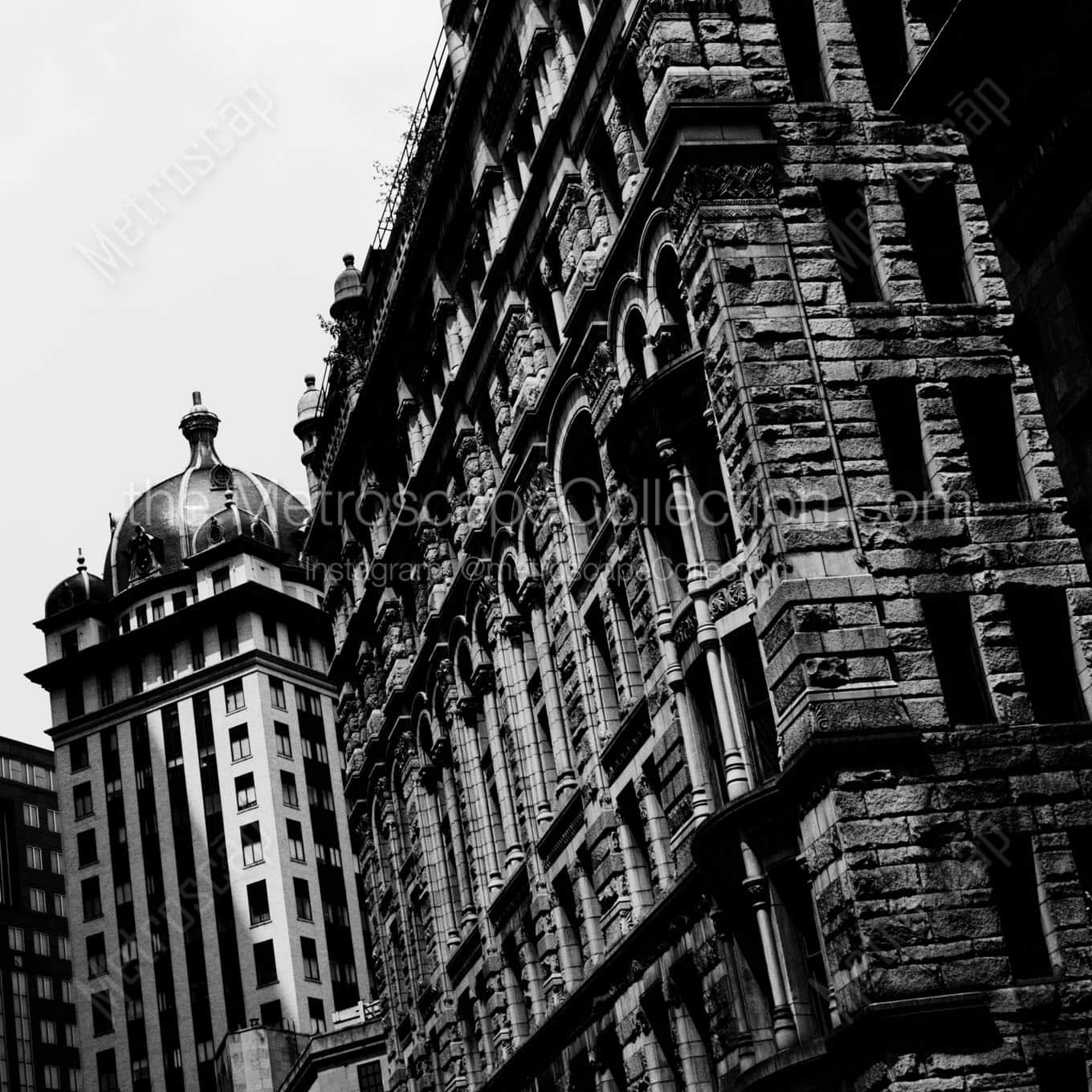 granite building Black & White Office Art