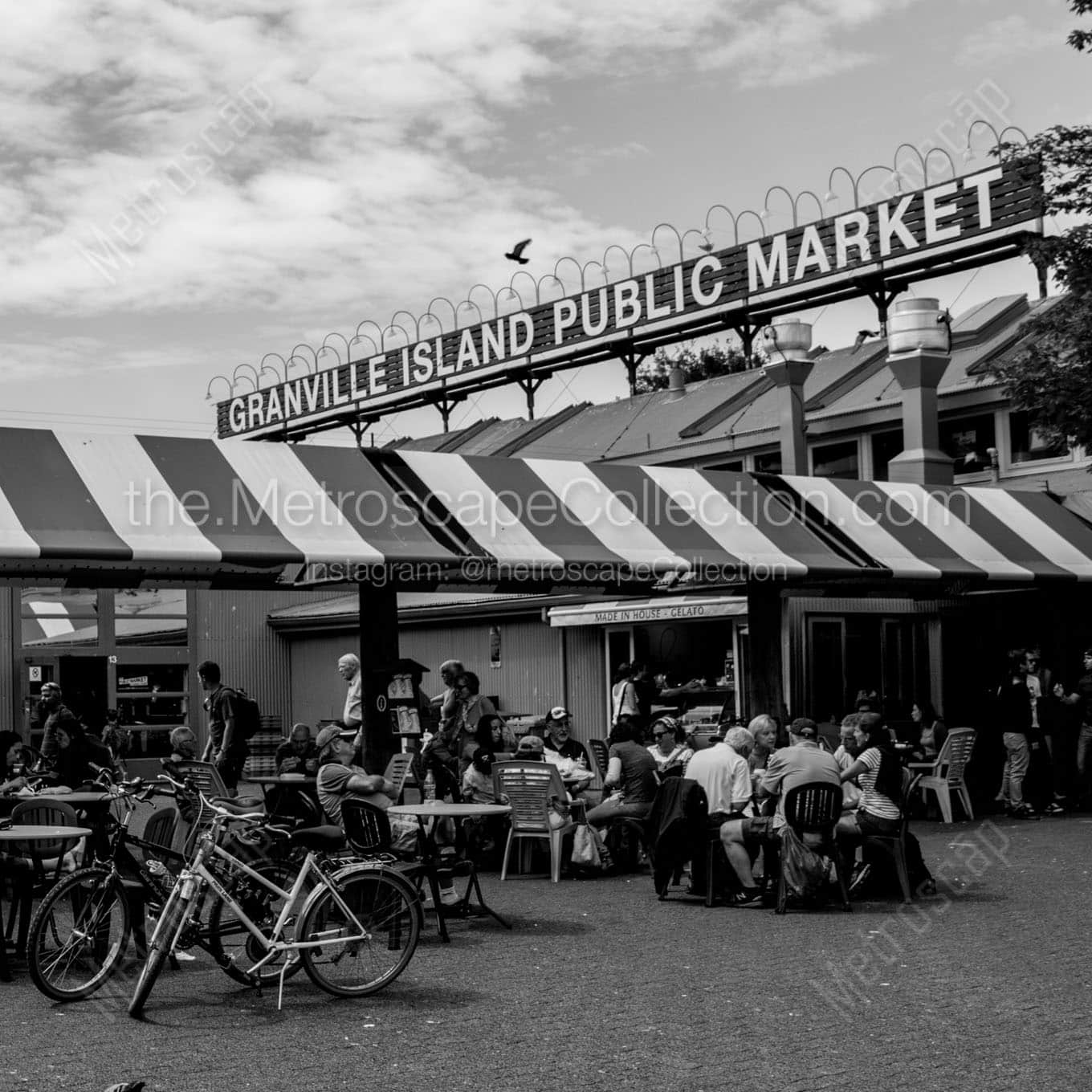 granville island public market Black & White Office Art