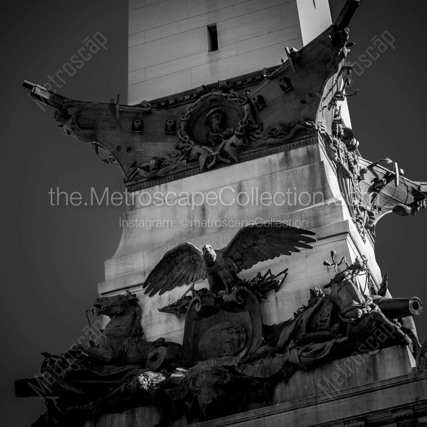 gunships on soldiers sailors monument Black & White Office Art