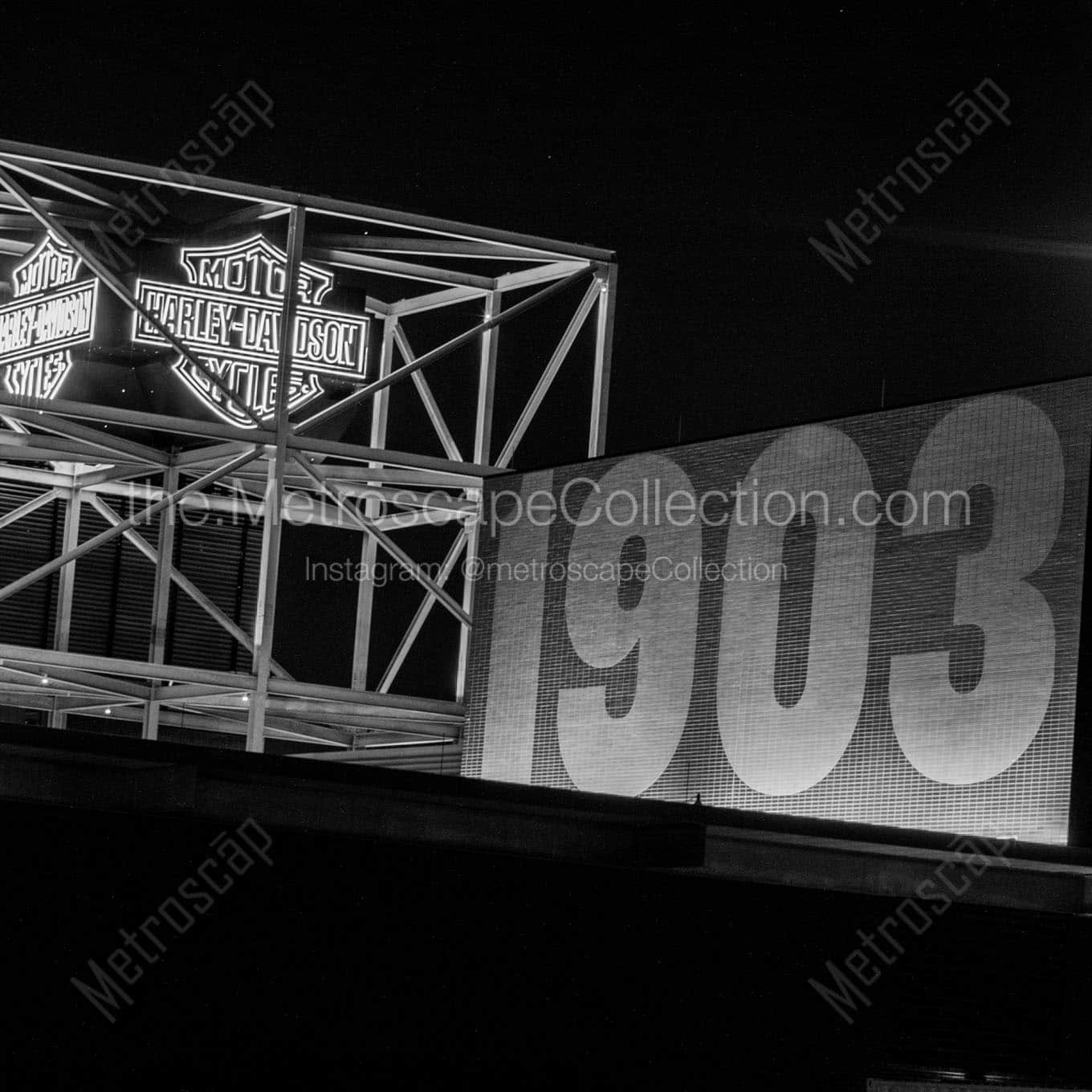 harley davidson museum Black & White Office Art