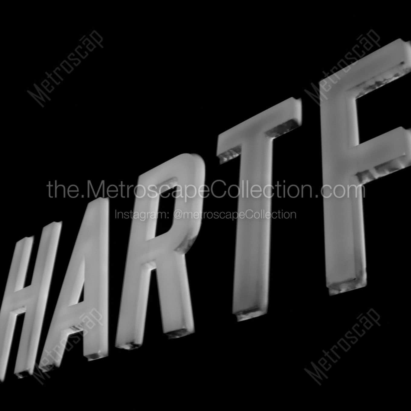 hartford sign Black & White Office Art