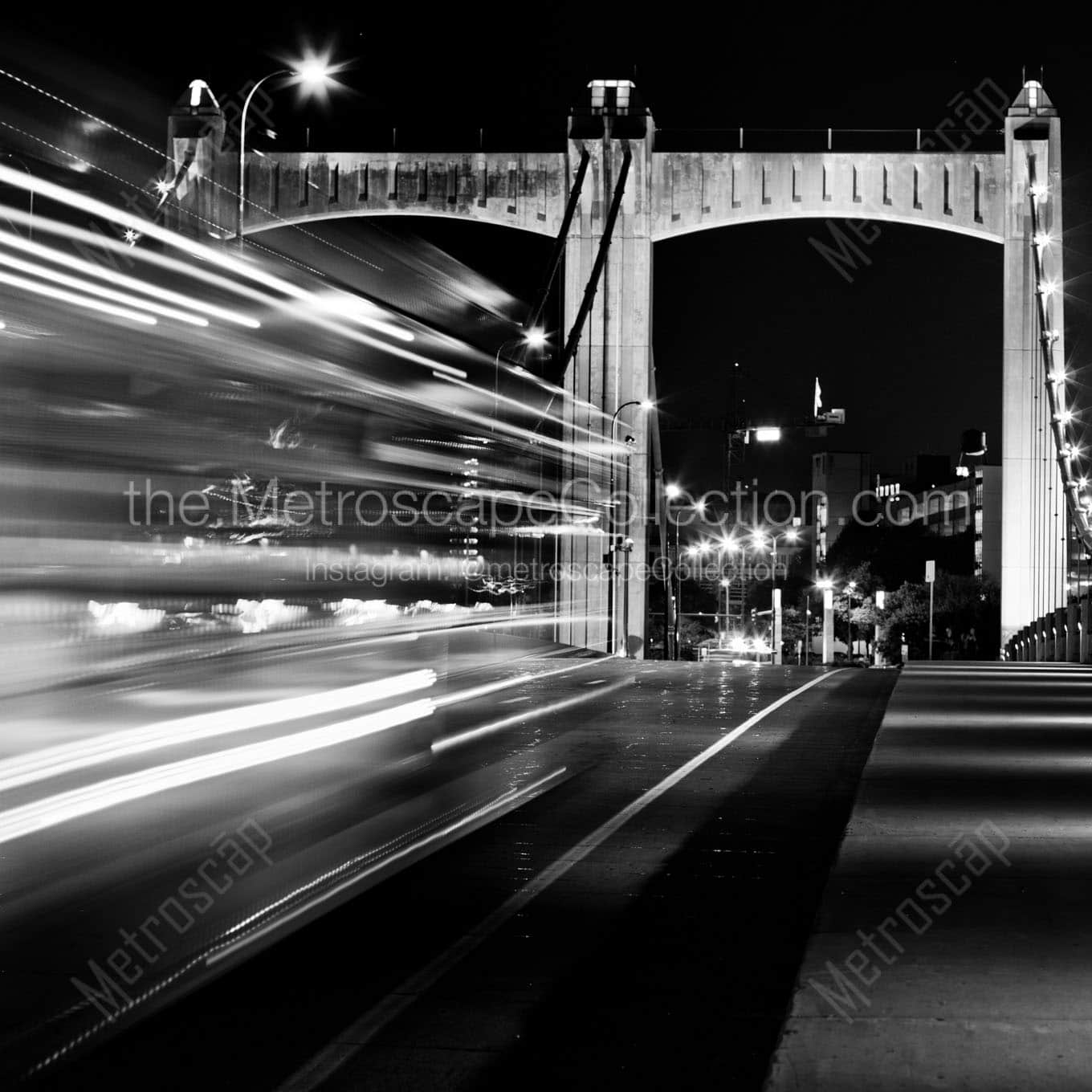 hennepin ave bridge at night Black & White Office Art