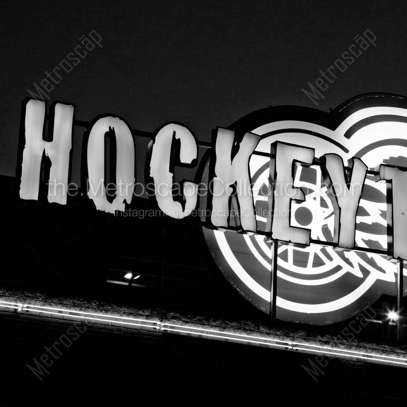 hockeytown bar Black & White Office Art